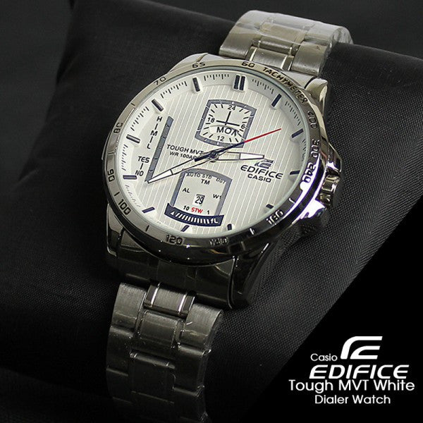 Casio Edifice Tough MVT White Dialer Watch