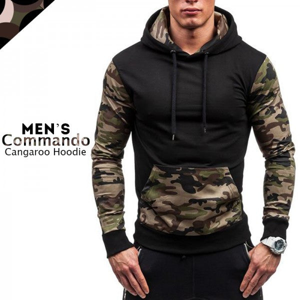 Mens Commando Cangaroo Hoodie