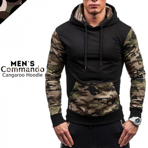 Mens Commando Cangaroo Hoodie